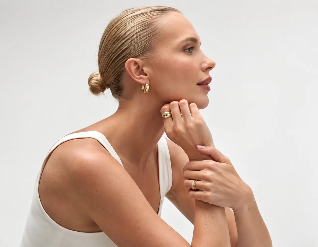 BALLOURA — gold hoops and rings