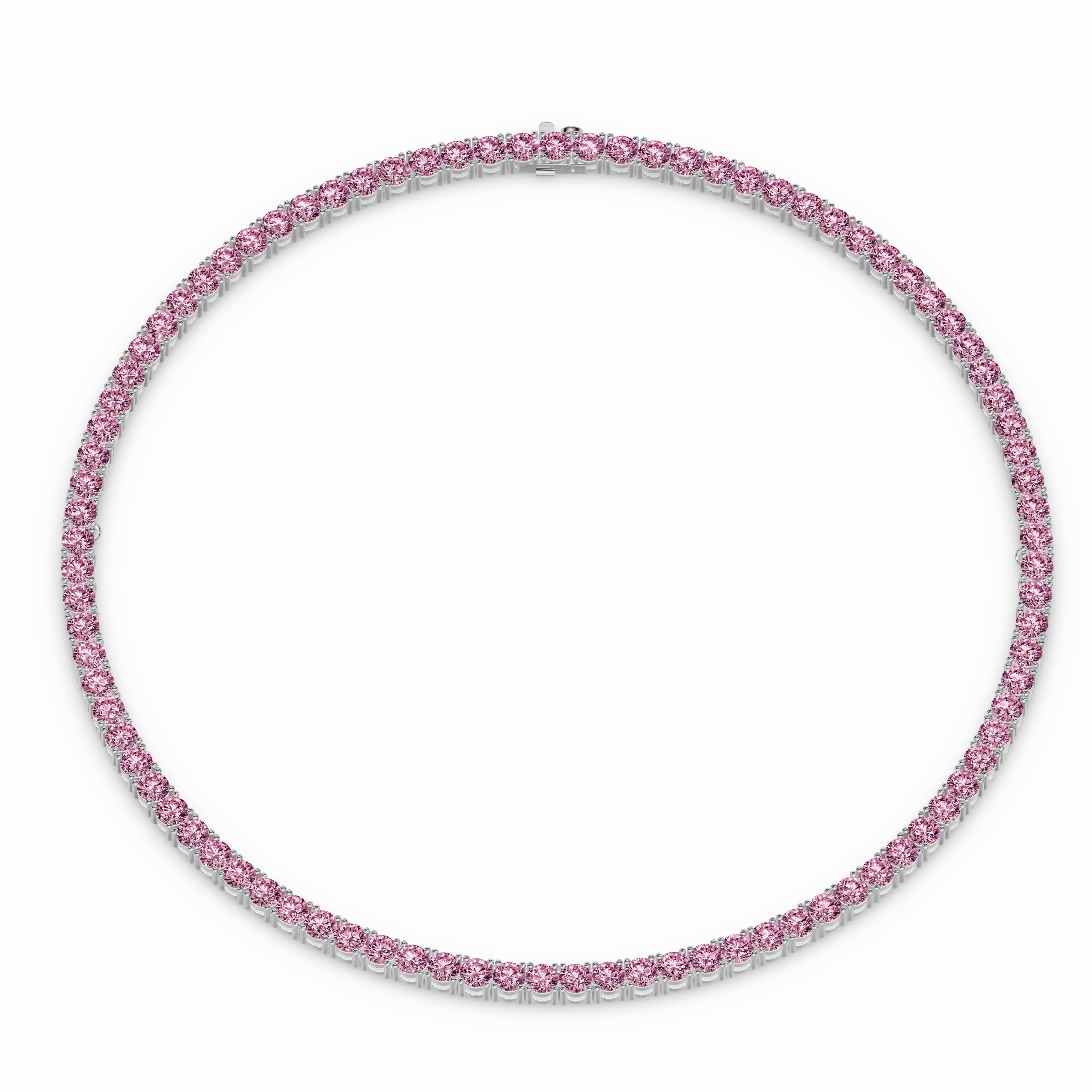 Rose Sapphire Necklace view 2