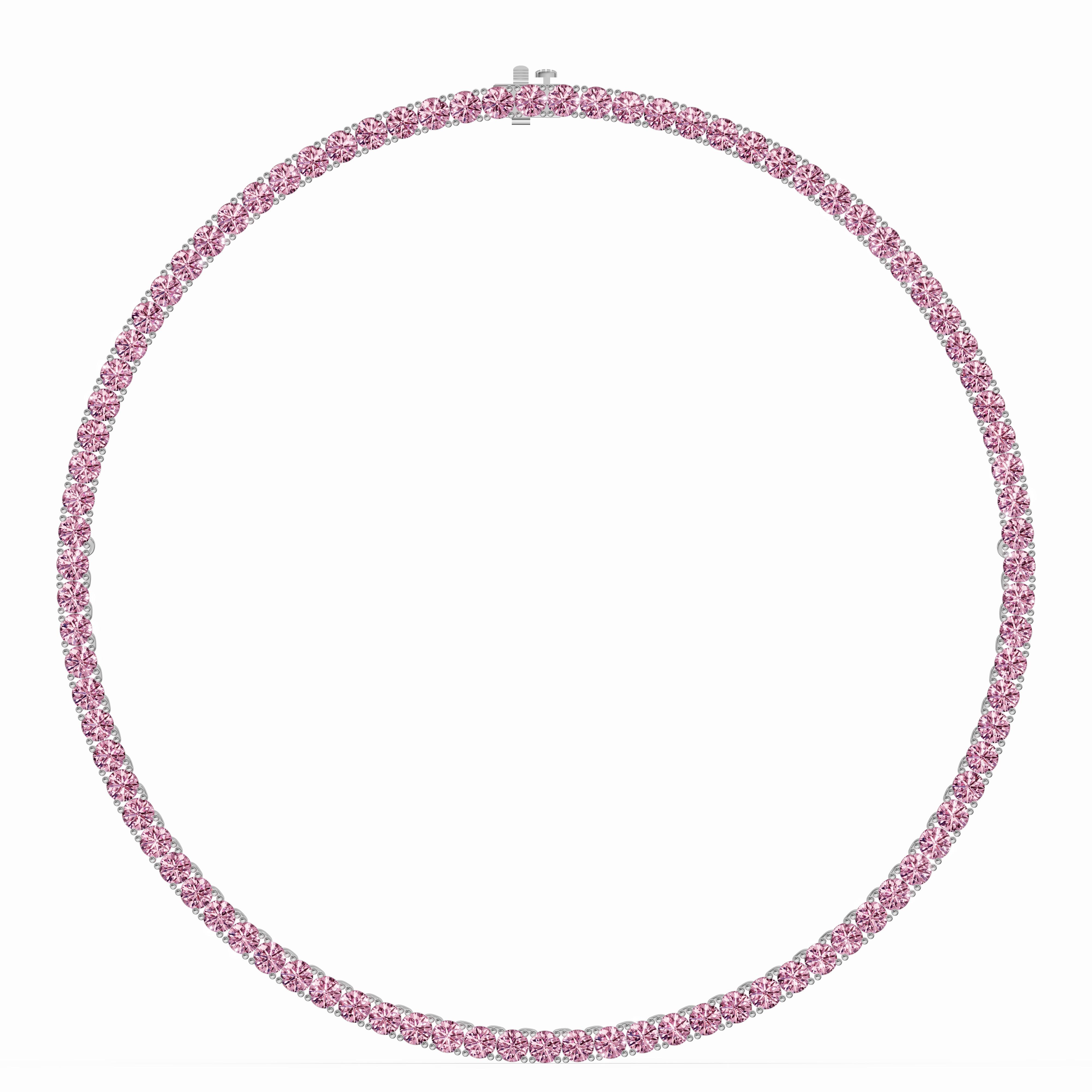 Rose Sapphire Necklace view 3